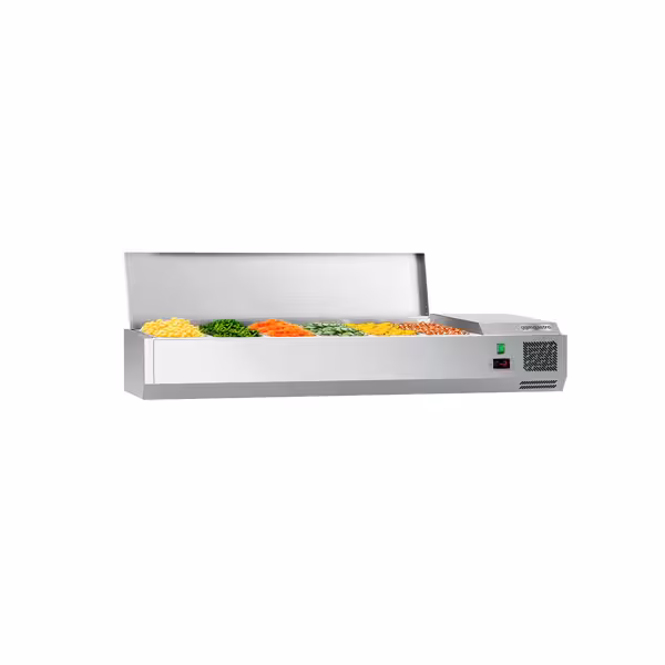 Nadstawka chłodnicza do na dodatki ECO - 1400x335mm - 6x GN 1/4 - Czarny