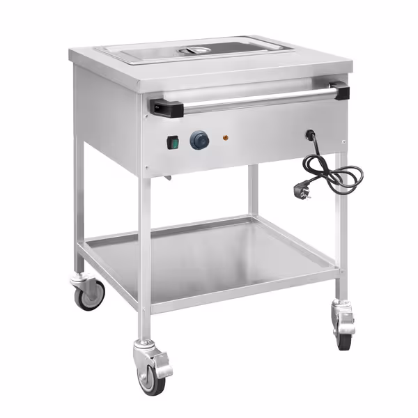 Toplovodna kupka grijana kolica - 1,95 kW - GN 1/1 - s odvodnim ventilom