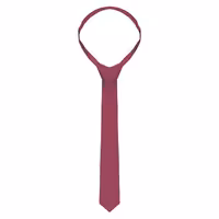 (5 pieces) KARLOWSKY | Slim Uniform Tie – Burgundy - 148 x 6.5 cm - 95°C washable - Easy-care