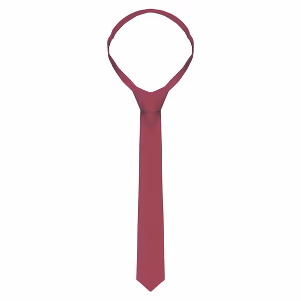 (5 pieces) KARLOWSKY | Slim Uniform Tie – Burgundy - 148 x 6.5 cm - 95°C washable - Easy-care