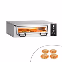Electric Deck Pizza Oven Power - Single Deck - Refractory Stone Deck - 4 x Ø 34cm (13.4") - 230V 3 Phase - Mechanical Controls
