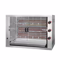 Commercial Electric Chicken Rotisserie Oven - - 14.4kW - with 3 Skewers for up to 18 chickens