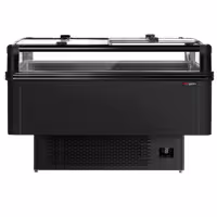 Szupermarket fagyasztó - 1533x995 mm - 260 liter - üveg tolótető - fekete