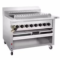 Commercial Gas Chargrill - for Adana & Shish Kebabs - 15 Auto-Rotating Skewers - 36.2kW - Freestanding - 1120mm - 790mm Deep - 8 Burners
