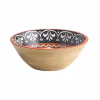 (6 adet) Kase - MANGO - Mangoholz - 3L - yuvarlak - Ø300mm - Derinlik:105mm - Sicily/Kırmızı/Siyah