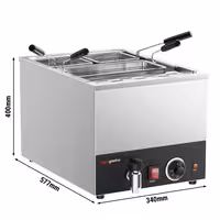 Cozedor de massas elétrico - de bancada - 40L - 3,20kW - com torneira de drenagem - incl. 3 cestos