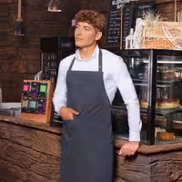(6 pieces) KARLOWSKY | Bib Apron Tenerife – Anthracite - 75 x 95 cm - Adjustable Neck - 2 Pockets