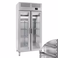 Nerezová chladicí skříň PREMIUM PLUS - GN 1/1 745 L - Se 2 skleněnými dveřmi
