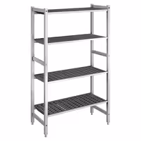 وحدة رفوف ألمنيوم - بداية - 900x1800mm - عمق: 560 mm - 4 رفوف - الحمولة: 900 kg
