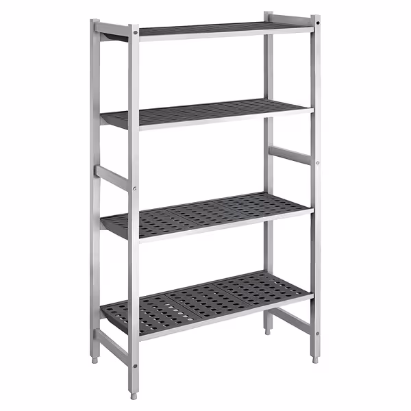 وحدة رفوف ألمنيوم - بداية - 900x1800mm - عمق: 560 mm - 4 رفوف - الحمولة: 900 kg