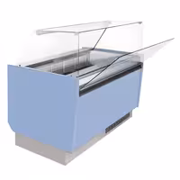 Ice Cream Display Freezer | LIAM - 1310mm - with LED lighting - for 10+10 x 5 litres Napoli pans - Light Blue - Static cooling