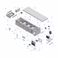 Külmsahtlikapp PREMIUM PLUS –2…+8 °C - 2400 mm - 435 l - 8 sahtlit - 8x GN 1/1