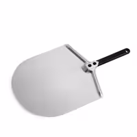 (2 kom) Lopata za pizzu - anodizirani aluminij - ekstra lagana kvaliteta - 355x305 mm & Četka za pizza pećnicu