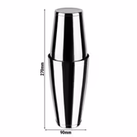 (6 adet) Tin in Tin Shaker - 2 parçalı set - Paslanmaz çelik - 700ml
