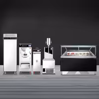 Ice Cream Display Freezer | EMMA - 1190mm - Ventilated cooling - with LED lighting - for 6 x 5 litres Napoli pans or 4 x 7 litres - Black - rear sliding doors