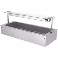 Cuba de gelo de encastrar - 2110mm - 6x GN 1/1 - 250L - com resguardo de vidro