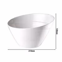 (6 adet) Kase - BALANCE - Melamin - 1,5L - köşeli - 210x210mm - Derinlik:130mm - Beyaz
