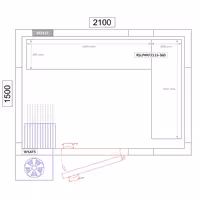 طقم أرفف للخزانة (ألمنيوم) - 1195x360mm - على شكل حرف L - عمق: 360 mm - 4 رفوف - الحمولة: 600 kg