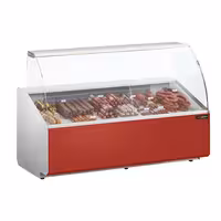 Serve Over Counter - 1881x979mm - front panel red - capacity 387 litres