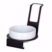 (3 kom) Posuda za žlicu - okrugla - inox - crna - 140x140x145 mm