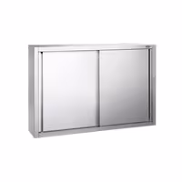 خزانة حائط ستانلس ستيل PREMIUM - 1200x400mm - مع باب انزلاقي - ارتفاع 1000 mm
