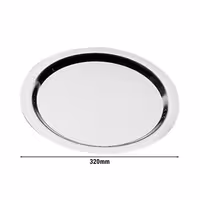 (6 Stécker) Tablett – FINESSE – rostfräi Stol – Ø 320 mm – Héicht: 12 mm