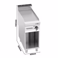 Elektromos rostlap - 5,7 kW - Sima - Sütőfelület: 396x667 mm - álló - nyitott tárolóval