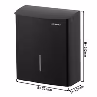 AIR-WOLF | Commercial hygiene waste bin - 10 litres - Stainless steel - Matt black