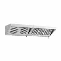 Commercial Wall-Mounted Extraction Canopy - with Motor - 2600mm - with Baffle Filters & LED Lighting