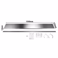 Inox postolje - inox - 1500x125x13 mm - kompatibilno sa serijom WVK
