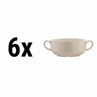 (6 adet) SEMPRE - Kulplu Çorba Kasesi - 320 ml - Krem