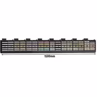 (8 pcs) Commercial multideck display fridge - 15000mm - with 4 hinged glass doors & 4 shelves - Black