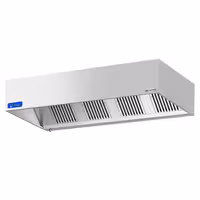 Commercial Wall-Mounted Extractor Hood with Motor – 2400mm – with Speed Controller, Baffle Filters & Lighting