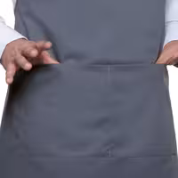(6 pieces) KARLOWSKY | Bib Apron Tenerife – Anthracite - 75 x 95 cm - Adjustable Neck - 2 Pockets