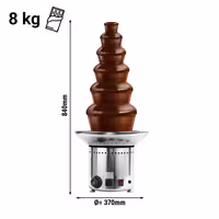 Commercial Chocolate Fountain - Cascade Waterfall - 6-Tier - Capacity: 8kg - 300W - Height: 840mm