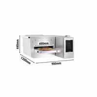 Commercial Electric Conveyor Oven – 980 × 1300 mm – Touch Control – 400 mm Belt Width