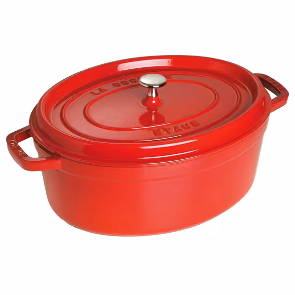 STAUB | LA COCOTTE - Cocotte - oval - 230mm - gjutjärn - körsbärsröd