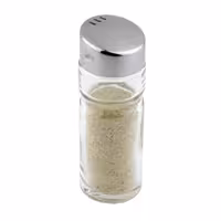(6 tk) Soola- ja pipratops - ümmargune - klaas/roostevaba teras - Ø 32 mm - Kõrgus: 90 mm