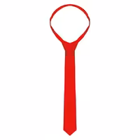 (5 pieces) KARLOWSKY | Slim Uniform Tie – Red - 148 x 6.5 cm - 95°C washable - Easy-care