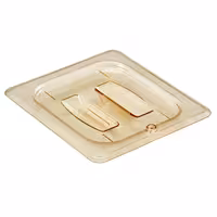 (6 szt.) CAMBRO | Pokrywa GN 1/6 H-PAN™ – płaska – odporna na wysoką temperaturę – z uchwytem – bursztynowa