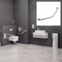 Angled Grab Rail - Stainless Steel - Length: 260mm