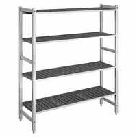 وحدة رفوف ألمنيوم - بداية - 1740x1800mm - عمق: 360 mm - 4 رفوف - الحمولة: 900 kg