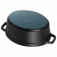 STAUB | Cocotte Oval Enamelled Cast Iron Casserole Dish – 290 mm Oval – Black