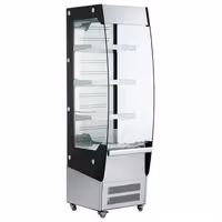 Commercial multideck display fridge - Open front - 494mm - 220L - with 3 shelves - incl. night blind