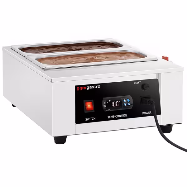Chocolate Melter - 2 x 1/3 GN - 1.5kW - incl. 2 lids & 2 x 1/3 GN pans