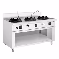 Fogão wok a gás - 45kW - 3 queimador(es) - incl. 2 torneira(s)