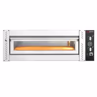 Electric Deck Pizza Oven - Single Deck - Refractory Stone Deck - 4 x Ø 30cm (12") - Mechanical Controls - up to 450°C