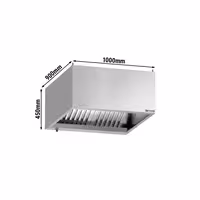 Commercial Wall-Mounted Extractor Hood with Motor – 1000 mm – Controller, Filters & Light