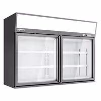 Zidni hladnjak za zamrzavanje u supermarketu – 1450 mm – 232 litre – s 2 vrata i 2 police – sivi