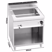 Toplovodna kupka električna - 2,4 kW - 2x GN 1/1 - s odvodnim ventilom